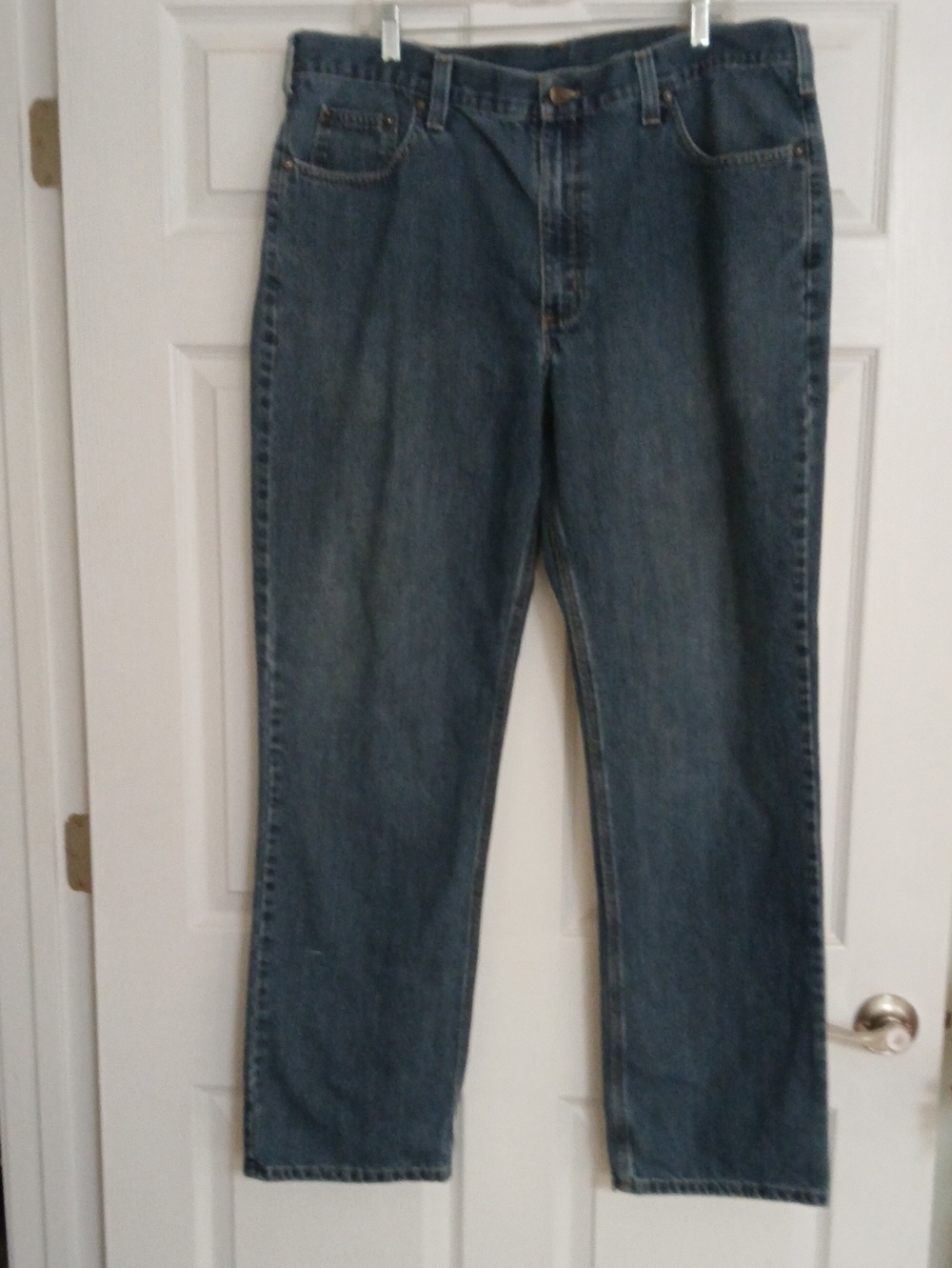 Men's Carhartt Straight-Leg Dark Blue Jeans - Classic Everyday Fit